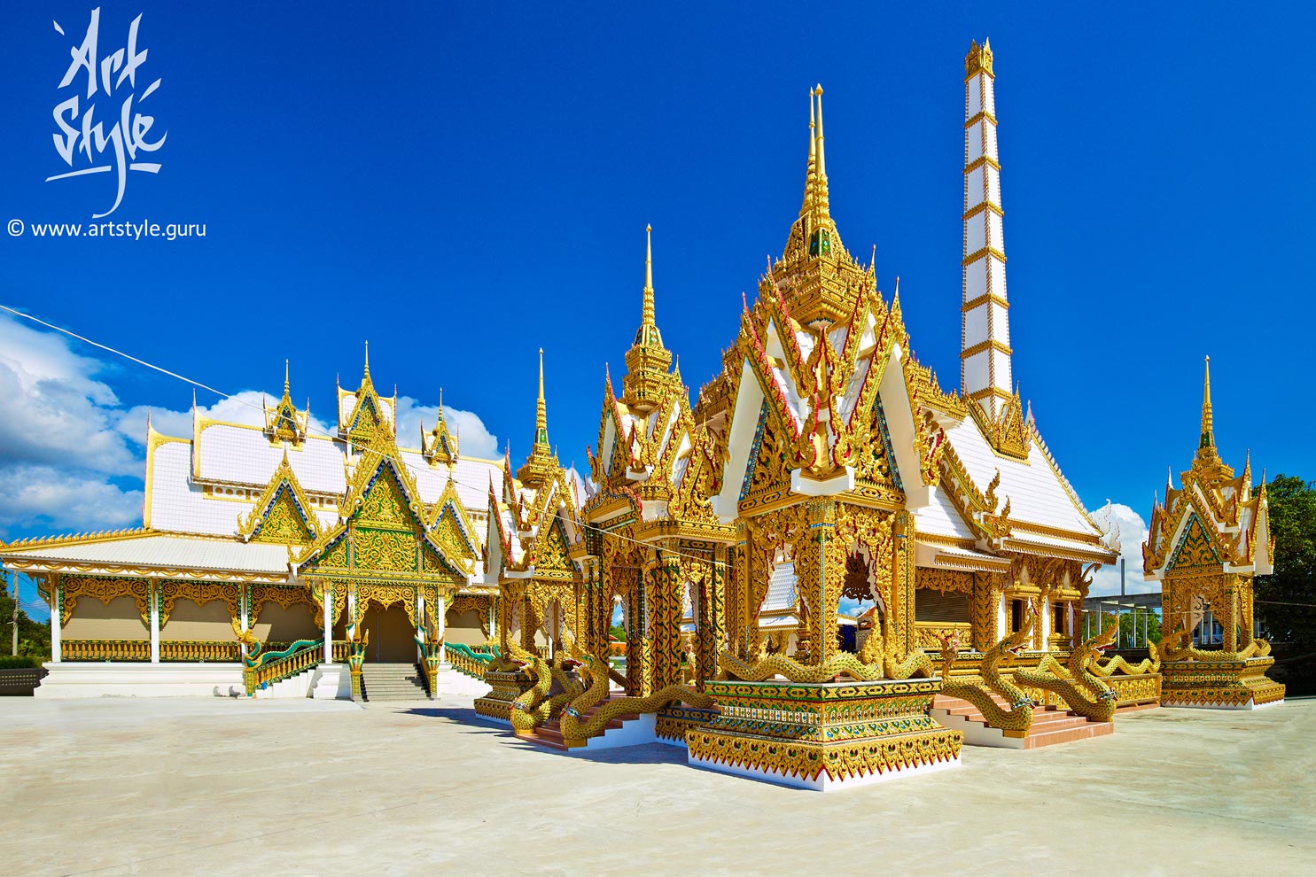 Wat Tungklom and its crematorium, Pattaya districts, Thailand.