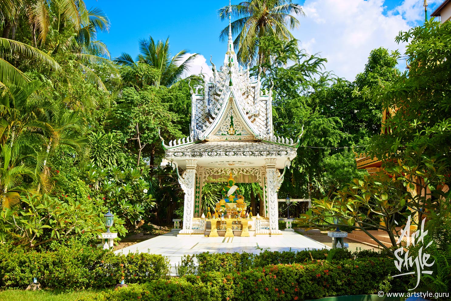 Indra shrine, Wat Inpeng (“Temple of Transform"), Vientiane, Laos.