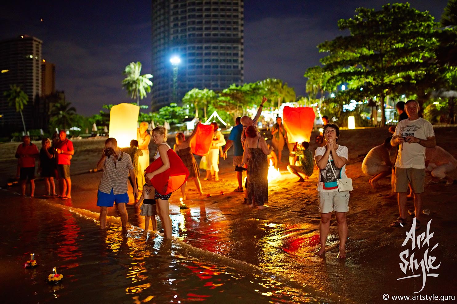 Loi Krathong holiday at Ravindra hotel. Pattaya. Thailand.