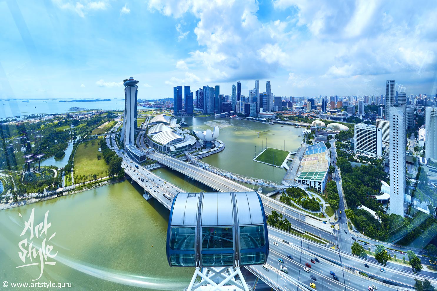 View from Singapore Flyer.
