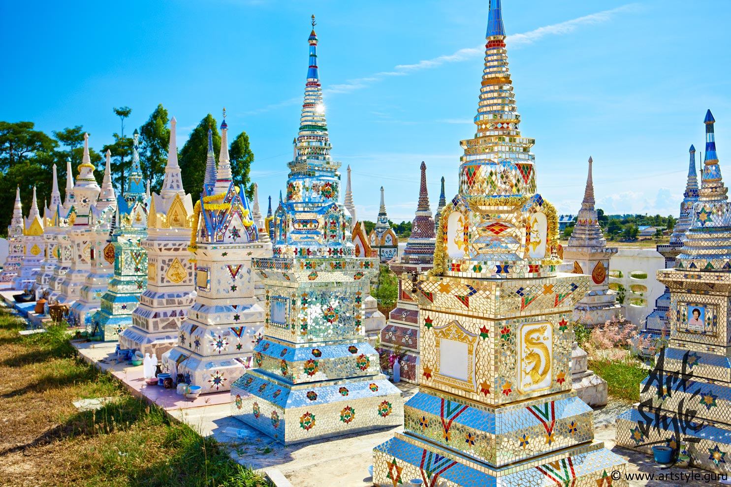 Columbarium of Wat Tungklom, Pattaya districts, Thailand.