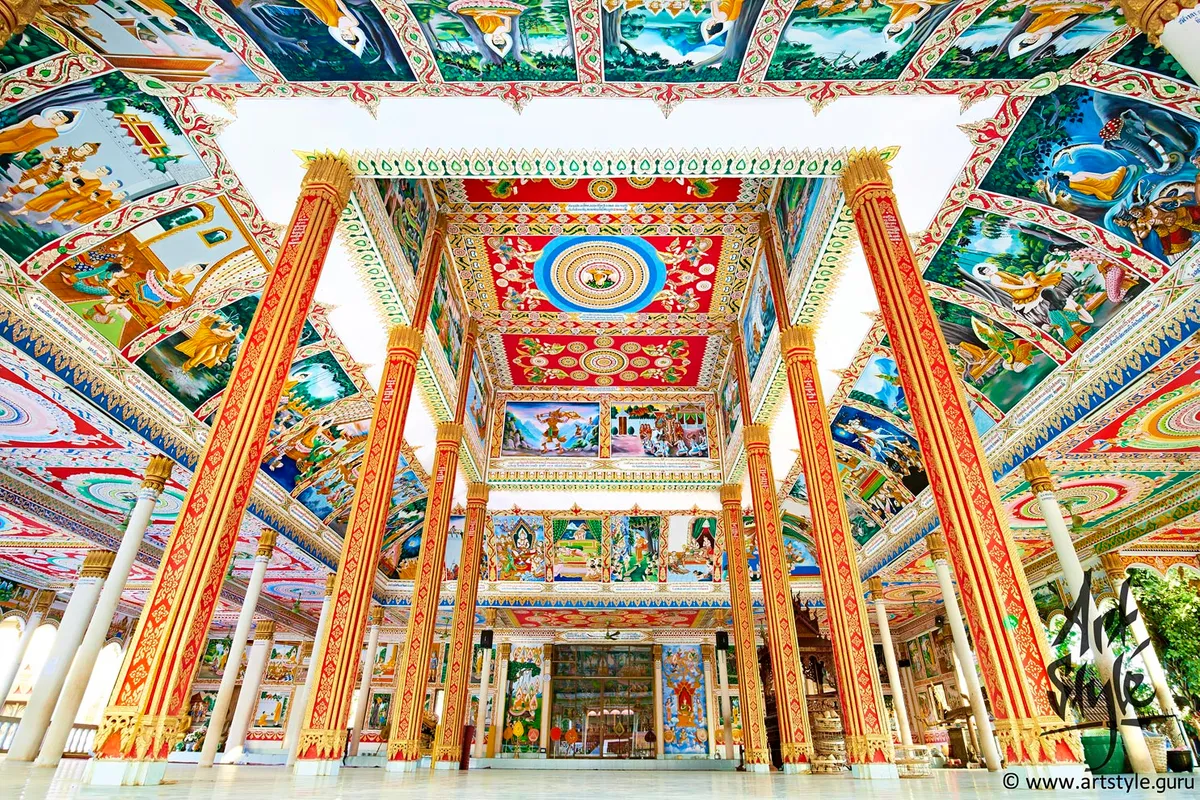 Pavilion for rest, Wat That Luang Tai, Vientiane, Laos.
